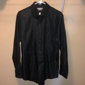 Black button up collared shirt